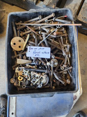 BOX OF BOLTS AND NUTS