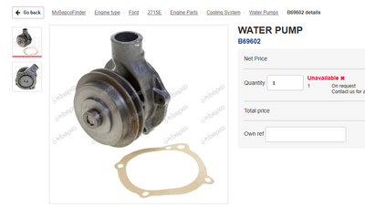 B69602 water pump