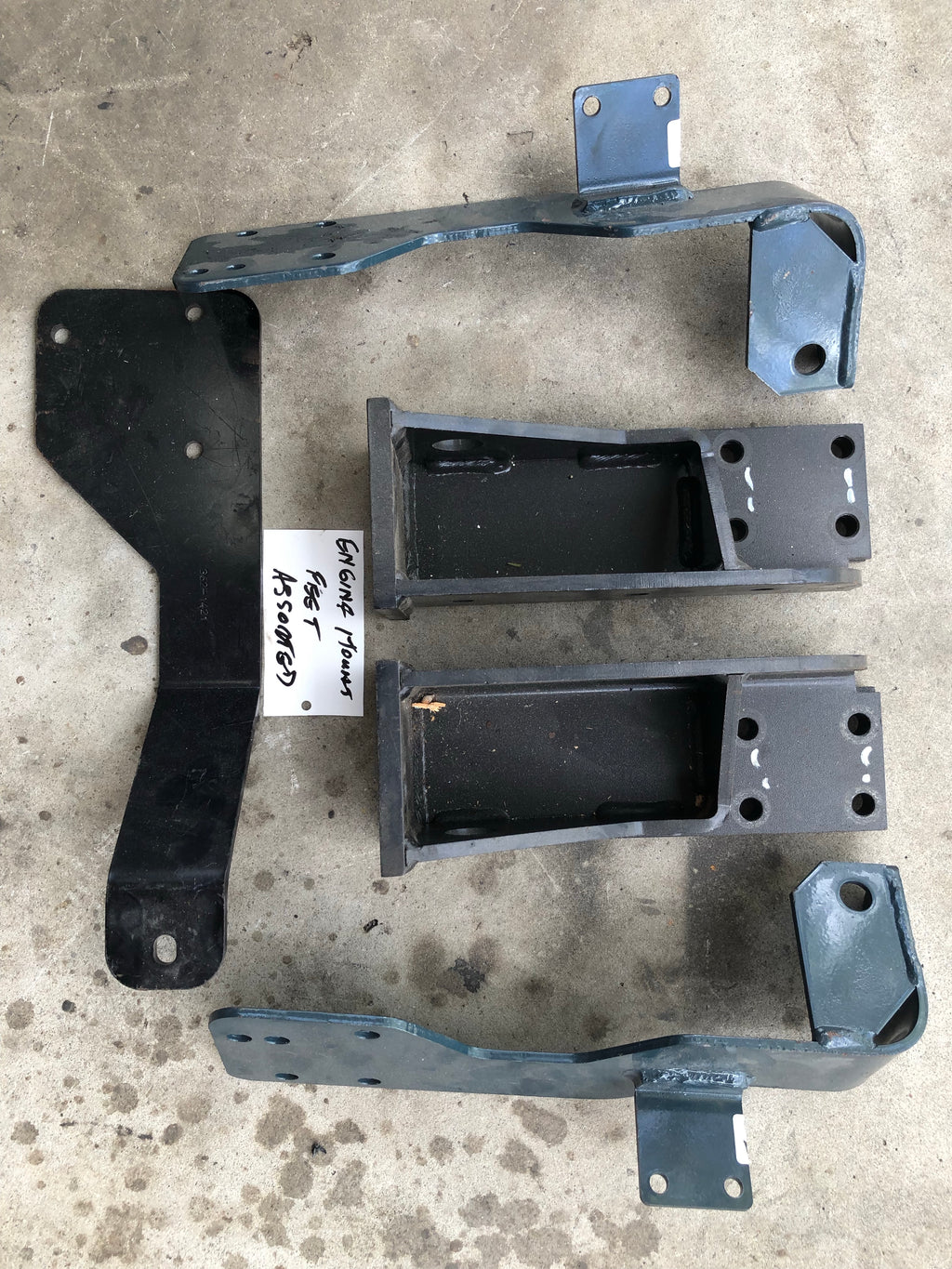 Various engine mount feet and brackets